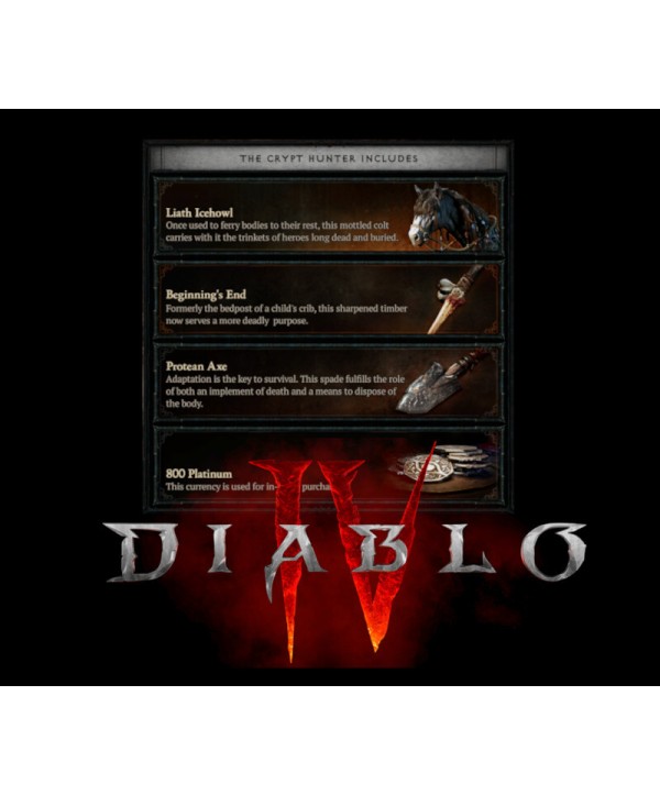 Diablo 4 - Crypt Hunter Pack DLC XBOX One / Xbox Series X|S Xbox Series X|S Key GLOBAL